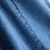 Rochie mini din denim de bumbac, cu croi în A