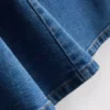 Rochie mini din denim de bumbac, cu croi în A
