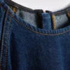 Rochie mini din denim de bumbac cu mâneci bufante Rochie mini din denim de bumbac cu mâneci bufante