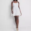 Rochie mini din poplin cu bretele și volane Rochie mini din poplin cu bretele și volane