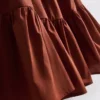 Rochie mini din poplin cu bretele și volane Rochie mini din poplin cu bretele și volane