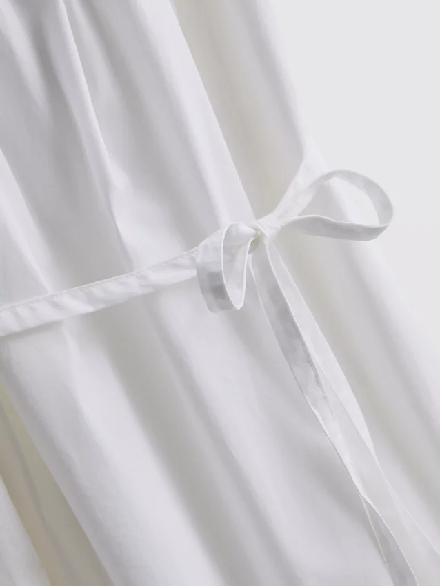 Rochie mini din poplin cu bretele și volane Rochie mini din poplin cu bretele și volane