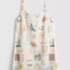 Rochie mini dreaptă cu imprimeu