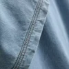 Rochie mini dreaptă din denim de bumbac, cu guler Rochie mini dreaptă din denim de bumbac, cu guler