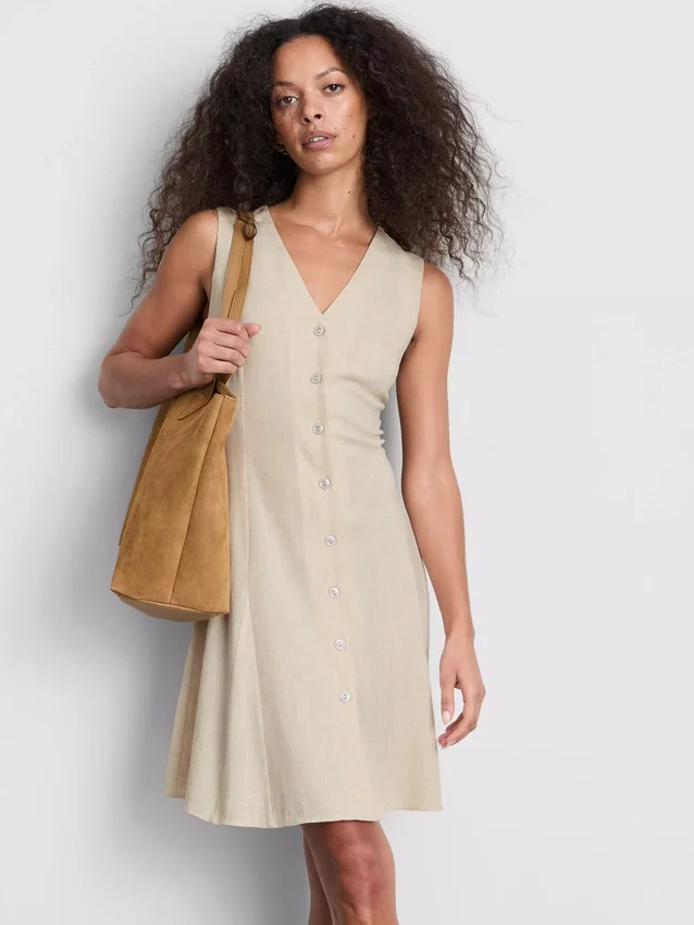 Rochie mini fără mâneci, cu decolteu în V Rochie mini fără mâneci, cu decolteu în V