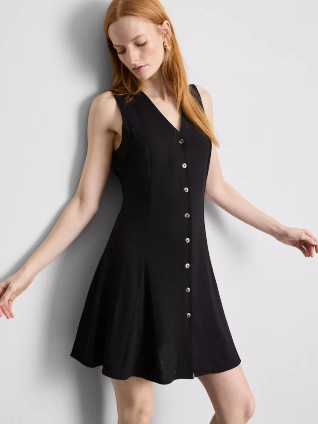 Rochie mini fără mâneci, cu decolteu în V Rochie mini fără mâneci, cu decolteu în V