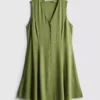 Rochie mini fără mâneci, cu decolteu în V Rochie mini fără mâneci, cu decolteu în V