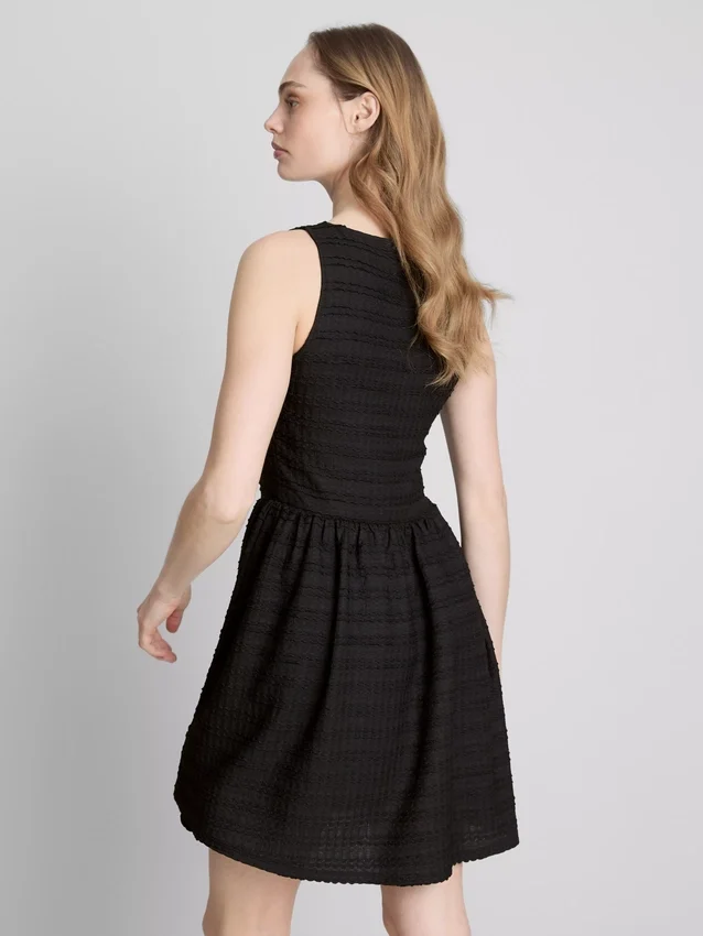 Rochie mini texturată, cu efect de șifonare Rochie mini texturată, cu efect de șifonare