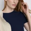 Rochie mini tip cămășă, mulată, cu nervuri Rochie mini tip cămășă, mulată, cu nervuri