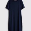 Rochie mini tip cămășă, mulată, cu nervuri Rochie mini tip cămășă, mulată, cu nervuri