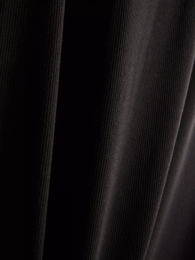 Rochie mini tip cămășă, mulată, cu nervuri Rochie mini tip cămășă, mulată, cu nervuri