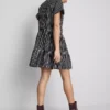 Rochie mini tip cămașă, cu dungi și straturi Rochie mini tip cămașă, cu dungi și straturi
