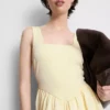 Rochie mini tip corset din amestec de bumbac Rochie mini tip corset din amestec de bumbac