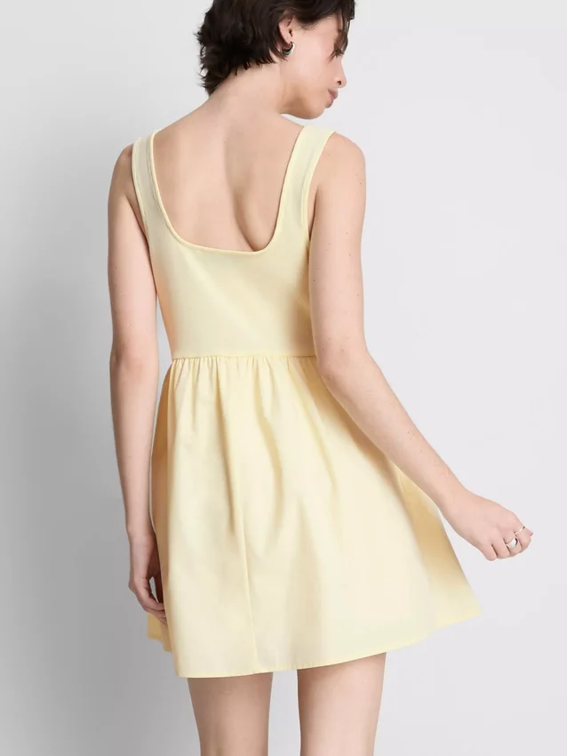 Rochie mini tip corset din amestec de bumbac Rochie mini tip corset din amestec de bumbac