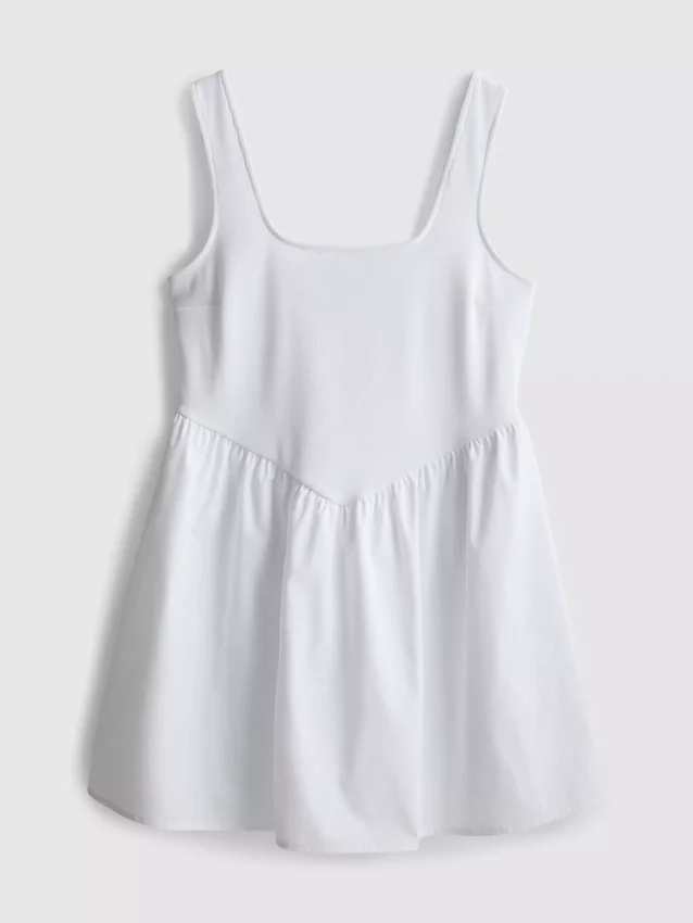 Rochie mini tip corset din amestec de bumbac Rochie mini tip corset din amestec de bumbac