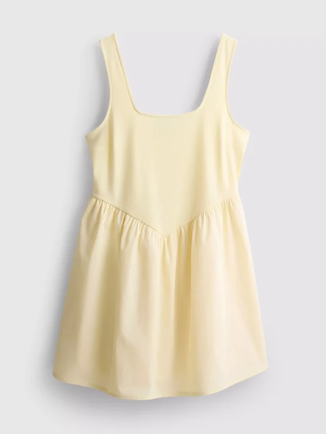 Rochie mini tip corset din amestec de bumbac Rochie mini tip corset din amestec de bumbac