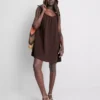 Rochie mini trapez din bumbac Rochie mini trapez din bumbac