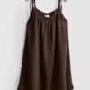 Rochie mini trapez din bumbac Rochie mini trapez din bumbac