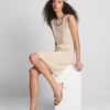 Rochie mini tricotată, cu croi în A Rochie mini tricotată, cu croi în A