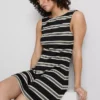 Rochie mini tricotată, cu croi în A Rochie mini tricotată, cu croi în A