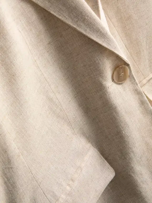Sacou cu un singur rând de nasturi, din amestec de in Sacou cu un singur rând de nasturi, din amestec de in
