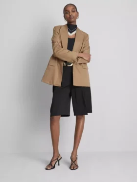 Sacou oversized cu un singur rând de nasturi