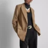 Sacou oversized cu un singur rând de nasturi Sacou oversized cu un singur rând de nasturi
