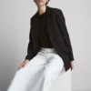 Sacou oversized cu un singur rând de nasturi Sacou oversized cu un singur rând de nasturi