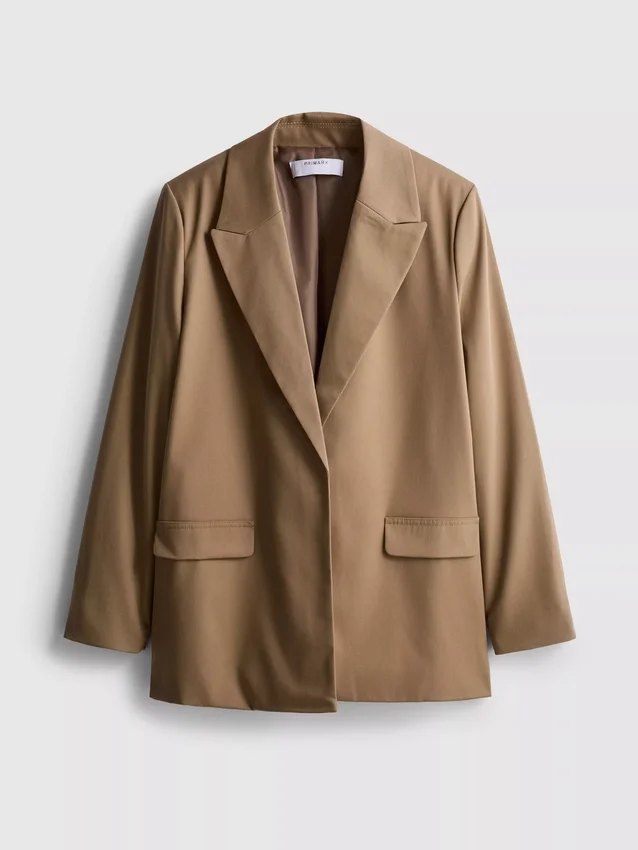 Sacou oversized cu un singur rând de nasturi Sacou oversized cu un singur rând de nasturi