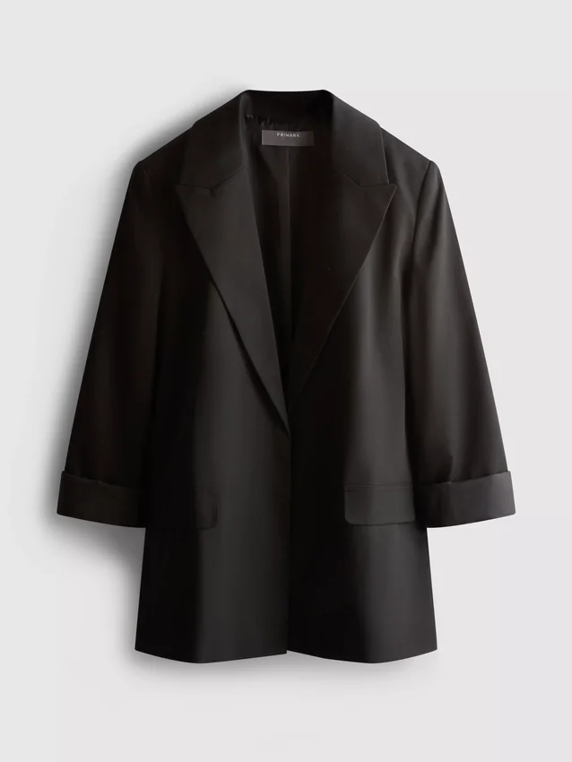 Sacou oversized cu un singur rând de nasturi Sacou oversized cu un singur rând de nasturi