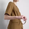 Sacou safari cu centură, din amestec de bumbac Sacou safari cu centură, din amestec de bumbac