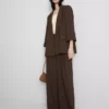 Sacou texturat cu revere crestate Sacou texturat cu revere crestate