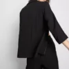 Sacou texturat cu revere crestate Sacou texturat cu revere crestate