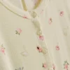 Salopetă de dormit cu imprimeu floral și nervuri Salopetă de dormit cu imprimeu floral și nervuri