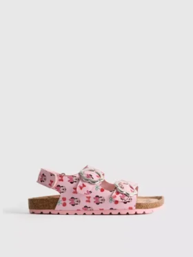 Sandale cu baretă în spate și două catarame cu Minnie Mouse de la Disney