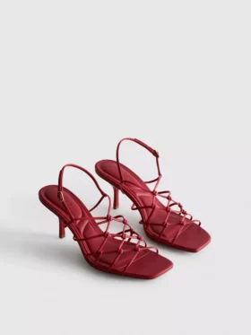 Sandale cu toc stiletto împletit din colecția „The Edit”