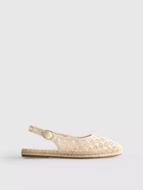Sandale espadrile cu baretă în spate