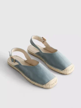 Sandale espadrile cu baretă în spate