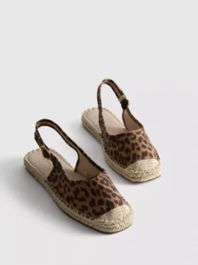 Sandale espadrile cu baretă în spate