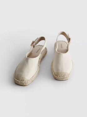 Sandale espadrile cu baretă în spate