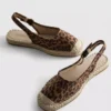 Sandale espadrile cu baretă în spate