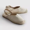 Sandale espadrile cu baretă în spate