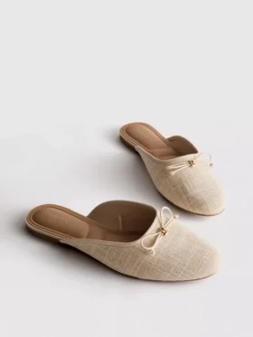 Sandale tip balerină cu fundiță