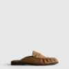 Sandale tip mocasin din imitație de piele de căprioară
