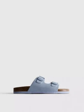 Sandale tip mule cu curea cu două catarame Sandale tip mule cu curea cu două catarame