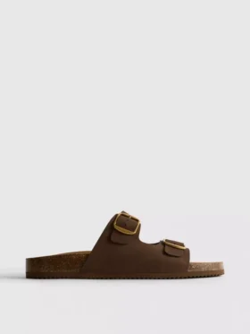 Sandale tip mule cu curea cu două catarame Sandale tip mule cu curea cu două catarame