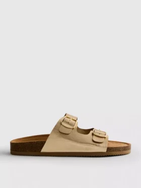 Sandale tip mule cu curea cu două catarame Sandale tip mule cu curea cu două catarame