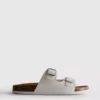 Sandale tip mule cu curea cu două catarame