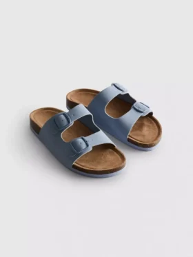Sandale tip mule cu curea cu două catarame Sandale tip mule cu curea cu două catarame