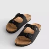Sandale tip mule cu curea cu două catarame